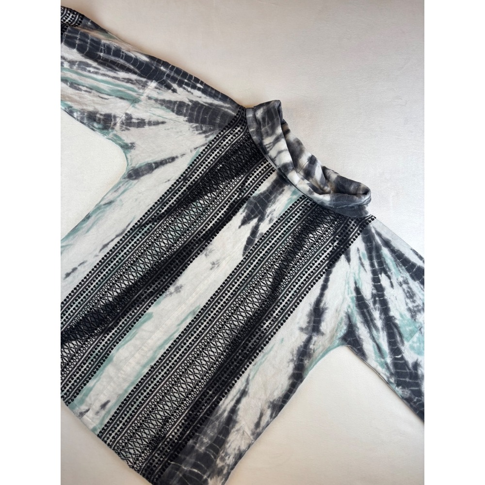 Ivy Jane Tunic Top XS Tie Dye Embroidered Long Sleeve Boho Casual